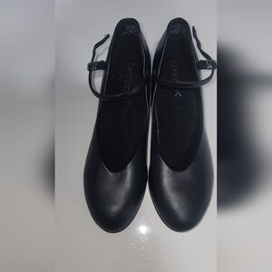 Capezio Black Mary Jane Low Heal  with Adjustable Strap Size 7.5